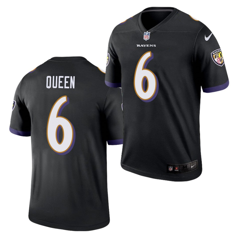Men’s Baltimore Ravens #6 Patrick Queen Nike Black Vapor Untouchable Limited Jersey