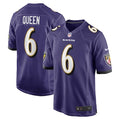 Men’s Baltimore Ravens #6 Patrick Queen Nike Purple Vapor Untouchable Limited Jersey