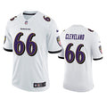 Men’s Baltimore Ravens #66 Ben Cleveland Nike White Vapor Limited Player Jersey