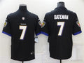 Men’s Baltimore Ravens #7 Rashod Bateman Nike Black Vapor Untouchable Limited Jersey