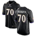 Men’s Baltimore Ravens #70 Roger Rosengarten Nike Black Alternate Vapor Limited Player Jersey