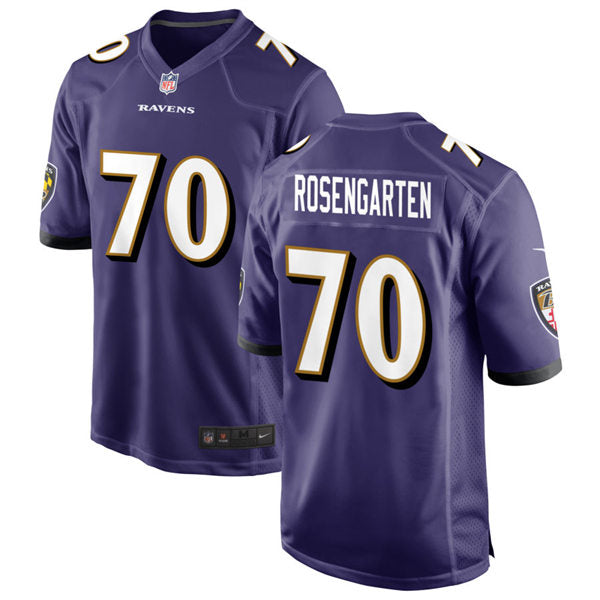 Men’s Baltimore Ravens #70 Roger Rosengarten Nike Purple Vapor Limited Player Jersey
