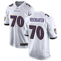 Men’s Baltimore Ravens #70 Roger Rosengarten Nike White Vapor Limited Player Jersey
