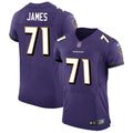 Mens Baltimore Ravens #71 Ja’Wuan James Nike Purple Vapor Limited Player Jersey