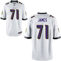 Mens Baltimore Ravens #71 Ja’Wuan James Nike White Vapor Limited Player Jersey