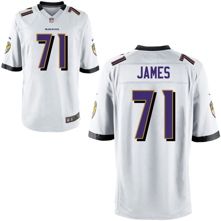 Mens Baltimore Ravens #71 Ja’Wuan James Nike White Vapor Limited Player Jersey