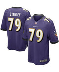 Men’s Baltimore Ravens #79 Ronnie Stanley Nike Purple Vapor Limited Player Jersey