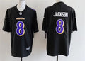 Men’s Baltimore Ravens #8 Lamar Jackson Nike Fashion Jersey – Carbon Black