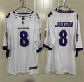 Men’s Baltimore Ravens #8 Lamar Jackson Nike White 2026 Next Flight Vapor F.U.S.E. Limited Jersey