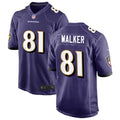 Men’s Baltimore Ravens #81 Devontez Walker Nike Purple Vapor Limited Player Jersey