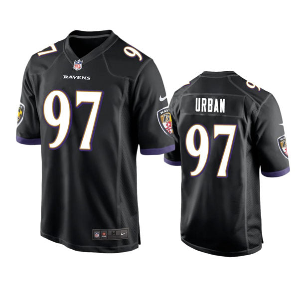 Men’s Baltimore Ravens #97 Brent Urban Nike Black Alternate Vapor Limited Player Jersey