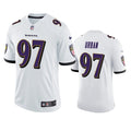 Men’s Baltimore Ravens #97 Brent Urban Nike White Vapor Limited Player Jersey