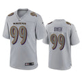 Mens Baltimore Ravens #99 Jayson Oweh Gray Atmosphere Fashion Game Jersey