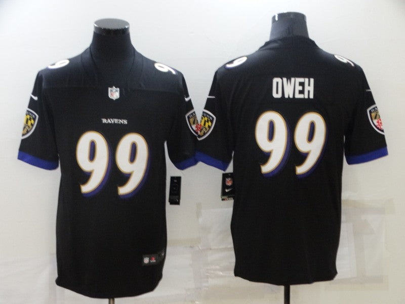 Men’s Baltimore Ravens #99 Odafe Oweh Nike Black Vapor Untouchable Limited Jersey