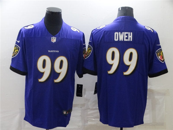 Men’s Baltimore Ravens #99 Odafe Oweh Nike Purple Vapor Untouchable Limited Jersey