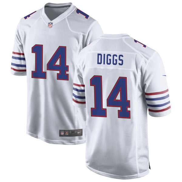 Men’s Buffalo Bills #14 Stefon Diggs Nike White Alternate Retro Vapor Limited Jersey