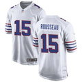 Mens Buffalo Bills #15 Gregory Rousseau Nike White Alternate Retro Vapor Limited Jersey