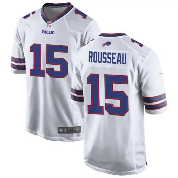 Men’s Buffalo Bills #15 Gregory Rousseau Nike White Vapor F.U.S.E. Limited Jersey