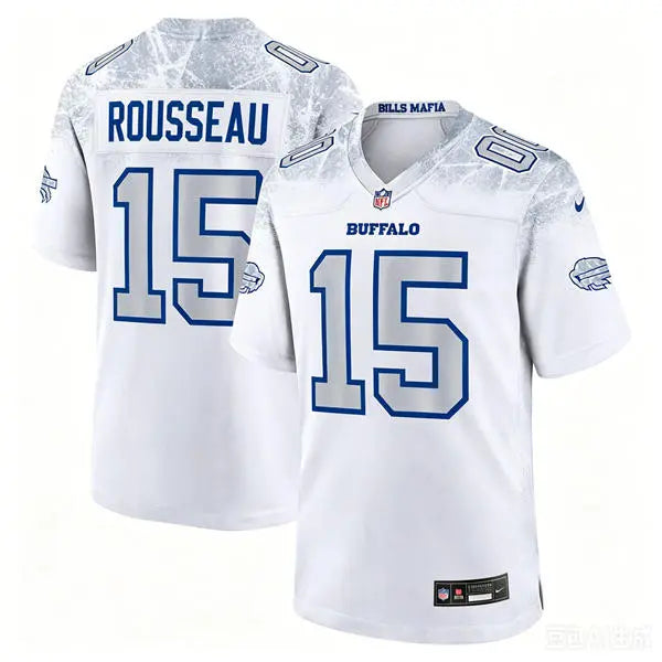 Mens Buffalo Bills #15 Gregory Rousseau White Nike Vapor F.U.S.E. Limited Rivalry Series Jersey