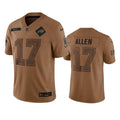 Mens Buffalo Bills #17 Josh Allen Brown 2023 Salute To Service Limited Jersey
