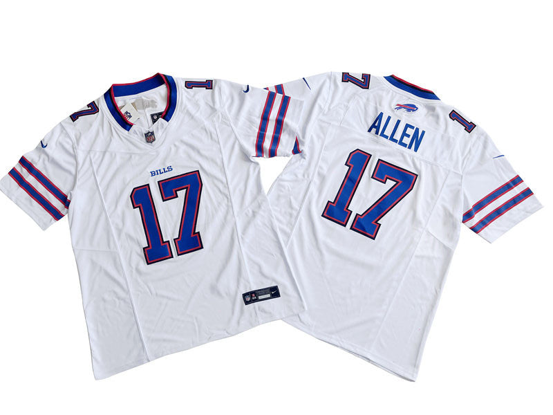 Men’s Buffalo Bills #17 Josh Allen Nike White Vapor F.U.S.E. Limited Jersey
