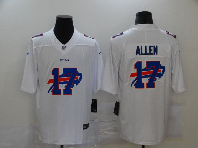 Men’s Buffalo Bills #17 Josh Allen White Jersey