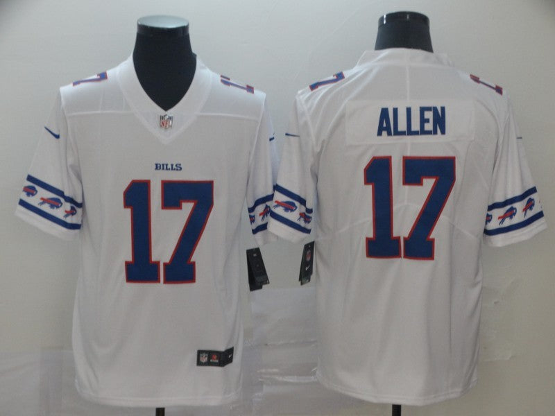 Men’s Buffalo Bills #17 Josh Allen White Jersey