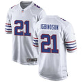 Mens Buffalo Bills #21 Davison Igbinosun Nike White Alternate Retro Vapor Limited Jersey