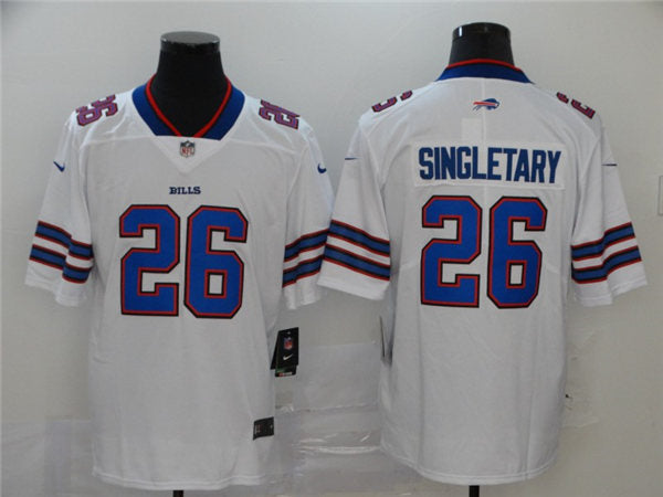 Men’s Buffalo Bills #26 Devin Singletary Nike White Player Game Football Jersey