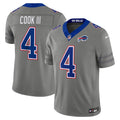Mens Buffalo Bills #4 James Cook III Nike Gray Nickel City Vapor F.U.S.E. Limited Jersey