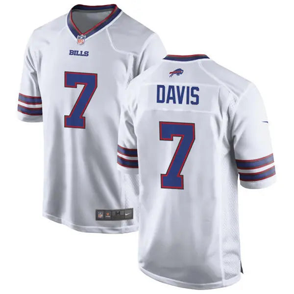 Mens Buffalo Bills #7 Ray Davis Nike White Vapor F.U.S.E. Limited Jersey
