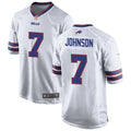 Mens Buffalo Bills #7 Taron Johnson Nike White Vapor Limited Jersey