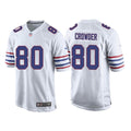 Mens Buffalo Bills #80 Jamison Crowder Nike White Alternate Retro Vapor Limited Jersey