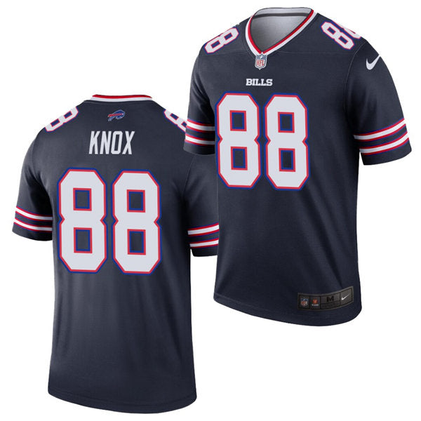 Mens Buffalo Bills #88 Dawson Knox Nike Navy Inverted Legend Jersey