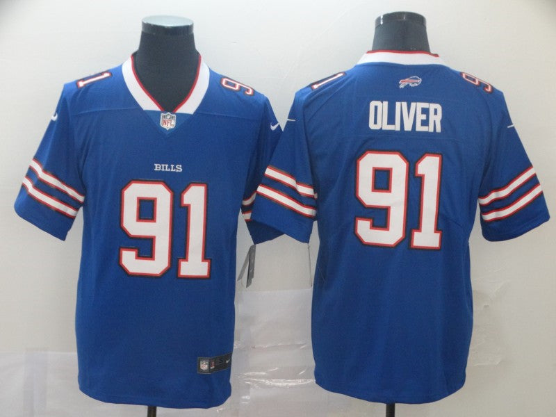 Men’s Buffalo Bills #91 Ed Oliver Nike Royal Player Game Football Jersey
