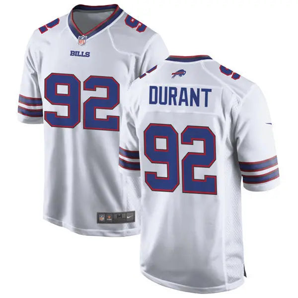 Mens Buffalo Bills #92 Zane Durant Nike White Vapor F.U.S.E. Limited Jersey