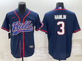 Men’s Buffalo Bills Damar Hamlin #3 Navy Jersey Joint Edition