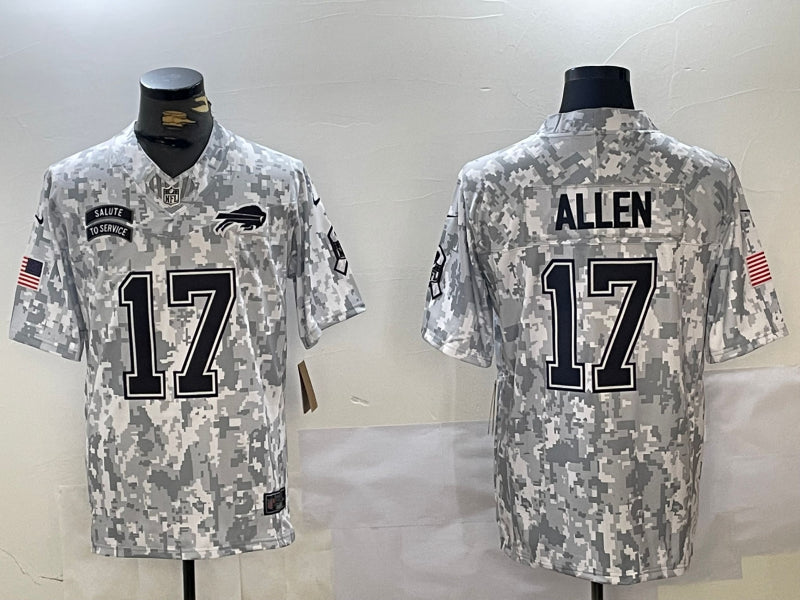 Men’s Buffalo Bills Josh Allen #17 Arctic Camo 2024 Salute to Service Limited Jersey