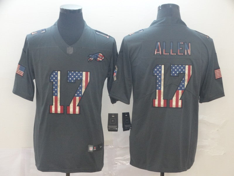 Men’s Buffalo Bills Josh Allen #17 Black Authentic Jersey