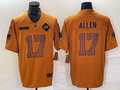 Men’s Buffalo Bills Josh Allen #17 Brown 2023 Salute To Service Retired Limited Jersey