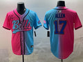 Men’s Buffalo Bills Josh Allen #17 Pink/Blue Jersey