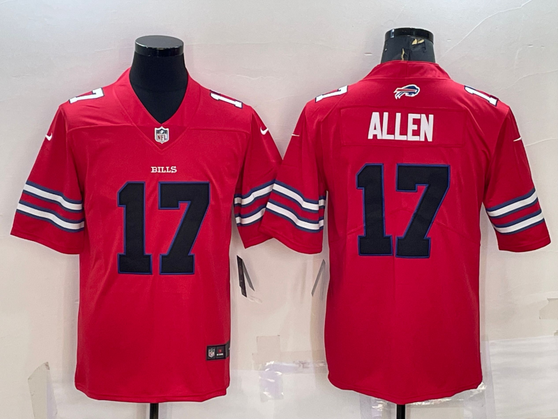 Men’s Buffalo Bills Josh Allen #17 Red Jersey