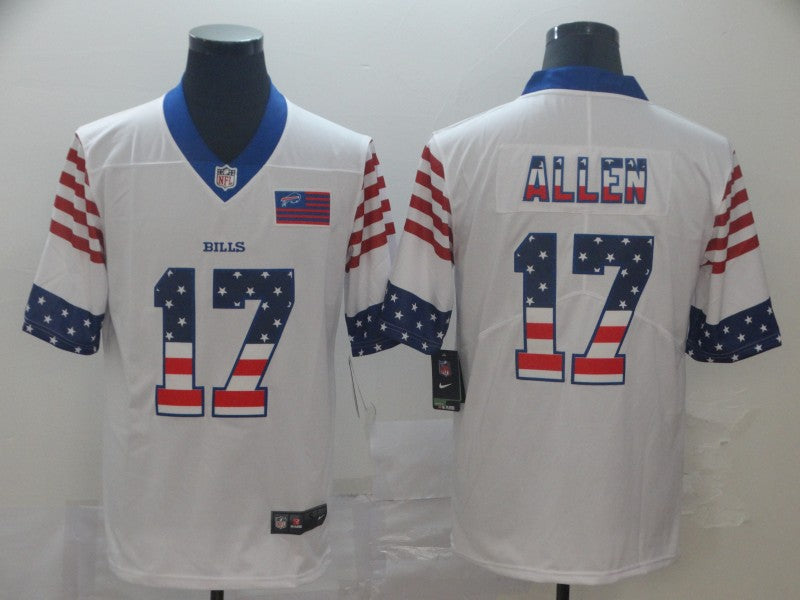 Men’s Buffalo Bills Josh Allen #17 White Alternate Jersey