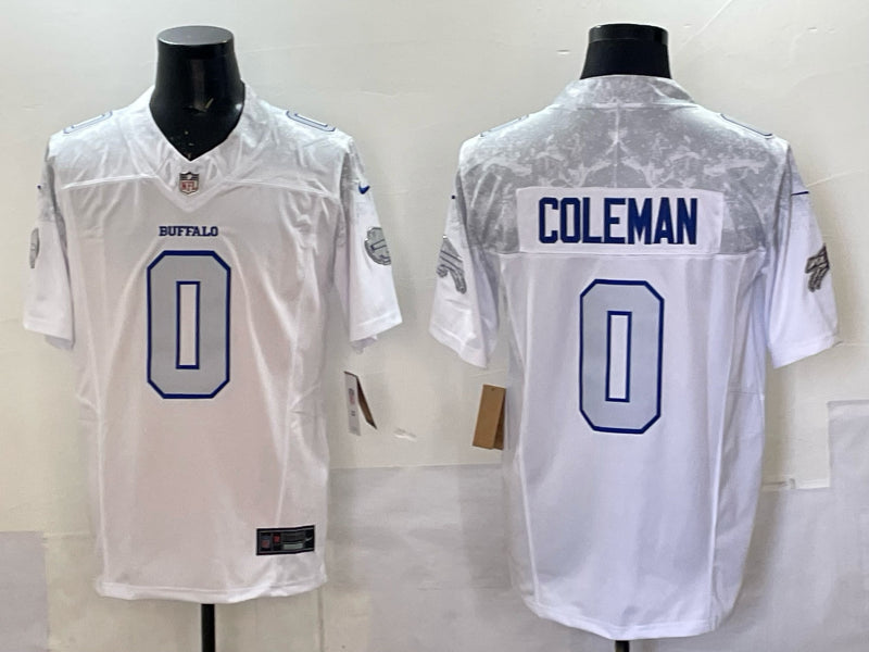 Men’s Buffalo Bills Keon Coleman #0 White 2025 Rivalries Collection Limited Jersey