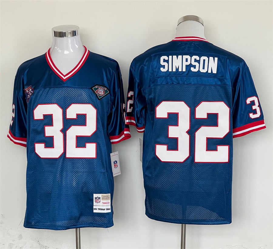 Men’s Buffalo Bills OJ Simpson Mitchell & Ness Blue Legacy Jersey