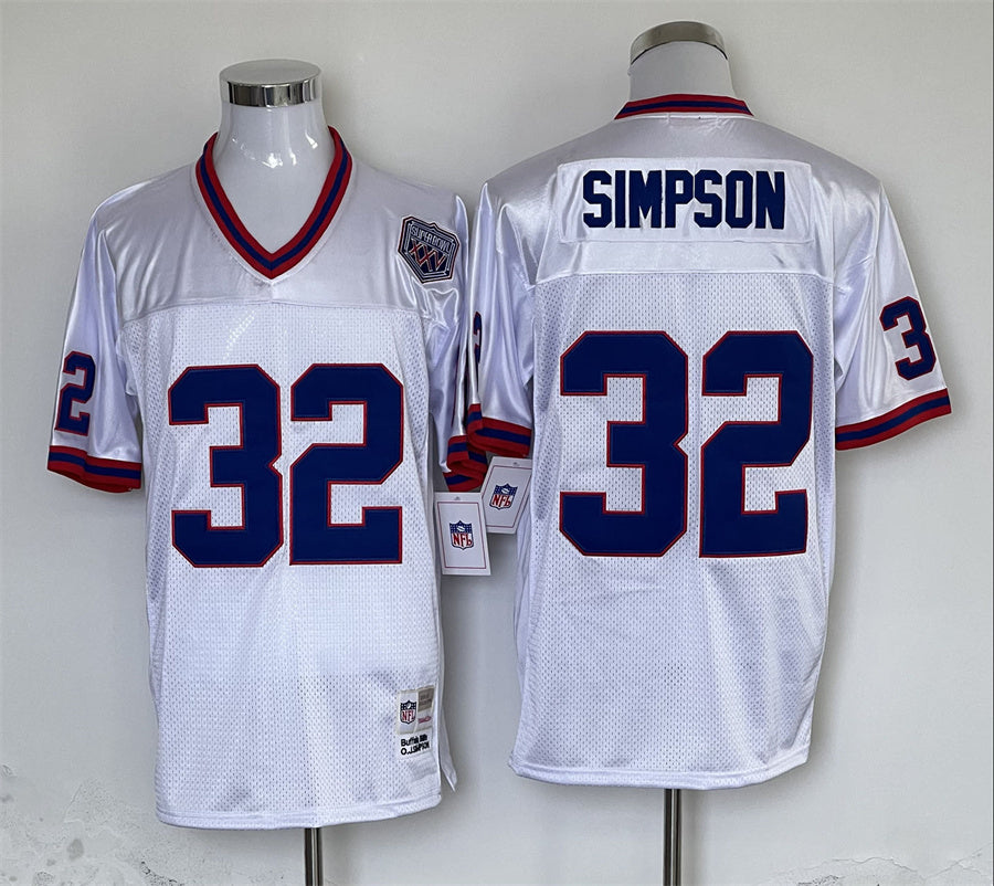 Men’s Buffalo Bills OJ Simpson Mitchell & Ness White Legacy Jersey