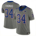 Mens Buffalo Bills Retired Player #34 Thurman Thomas Nike Gray Nickel City Vapor F.U.S.E. Limited Jersey