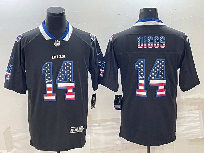 Men’s Buffalo Bills Stefon Diggs #14 Black Alternate Jersey