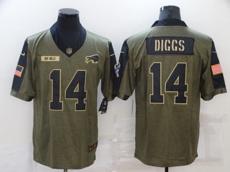 Men’s Buffalo Bills Stefon Diggs #14 Brown Jersey