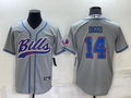 Men’s Buffalo Bills Stefon Diggs #14 Gray Jersey Joint Edition
